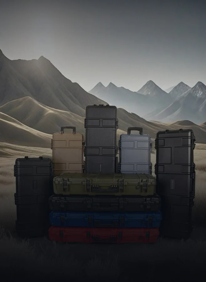 Rugged cases in mountain terrain