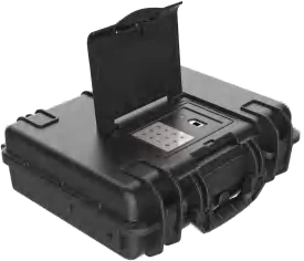 Case with integrated lock panel